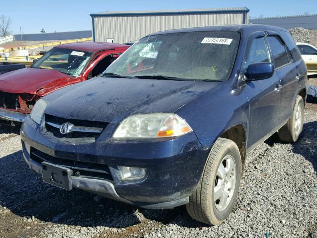 2HNYD18213H514047 - 2003 ACURA MDX BLUE photo 2