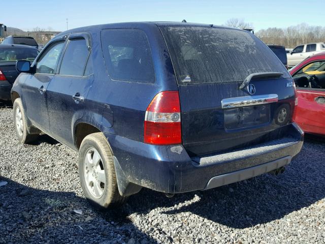 2HNYD18213H514047 - 2003 ACURA MDX BLUE photo 3