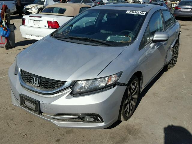 2HGFB2F95FH545512 - 2015 HONDA CIVIC EXL SILVER photo 2