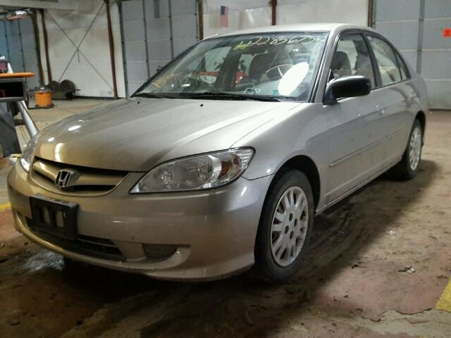 2HGES16654H628740 - 2004 HONDA CIVIC LX GRAY photo 2