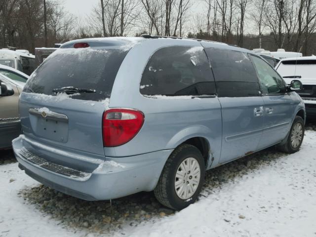 2C4GP44R85R421519 - 2005 CHRYSLER TOWN & COU BLUE photo 4