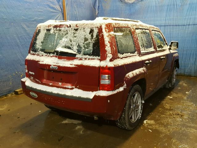 1J8FF28WX7D357775 - 2007 JEEP PATRIOT SP RED photo 4