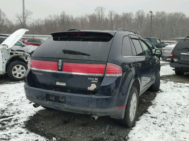 2LMDU88C48BJ02690 - 2008 LINCOLN MKX BLUE photo 4