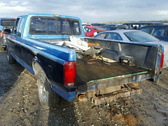 1FTEX15N7PKC00061 - 1993 FORD F150 BLUE photo 3