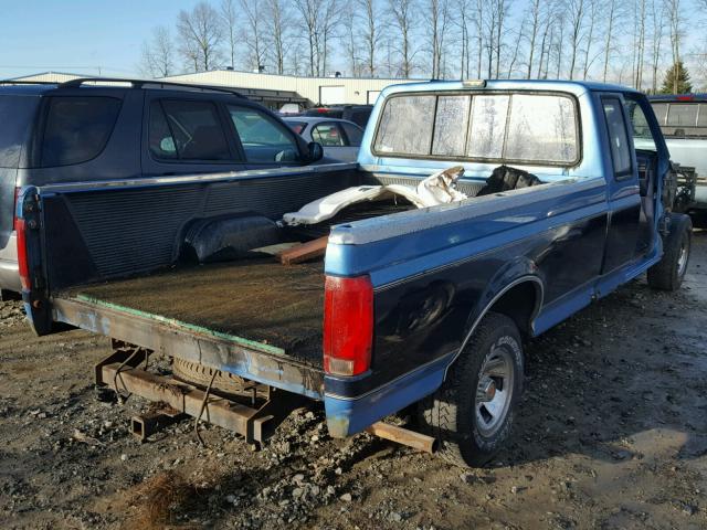 1FTEX15N7PKC00061 - 1993 FORD F150 BLUE photo 4