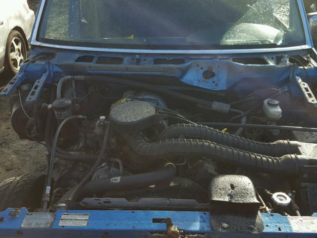 1FTEX15N7PKC00061 - 1993 FORD F150 BLUE photo 7