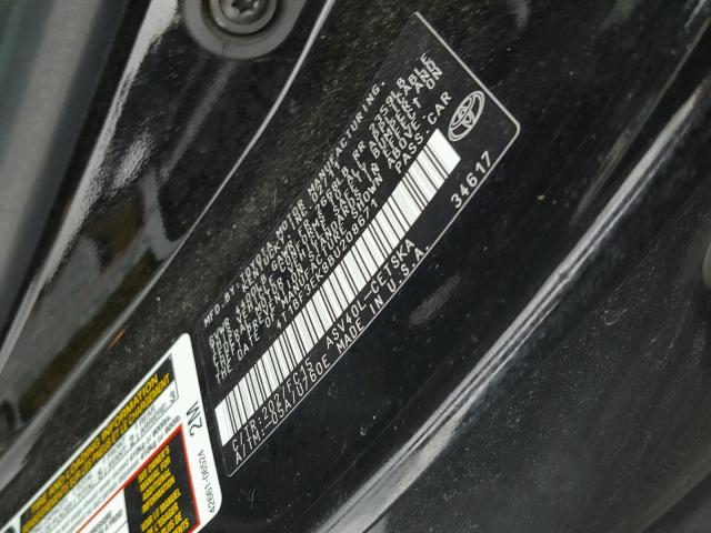 4T1BF3EK8BU208671 - 2011 TOYOTA CAMRY BASE BLACK photo 10