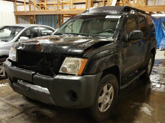 5N1AN08W95C619275 - 2005 NISSAN XTERRA OFF BLACK photo 2