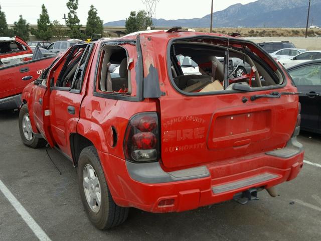 1GNDT13S022441962 - 2002 CHEVROLET TRAILBLAZE RED photo 3