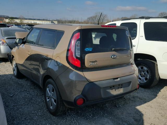 KNDJN2A2XE7036911 - 2014 KIA SOUL BROWN photo 3