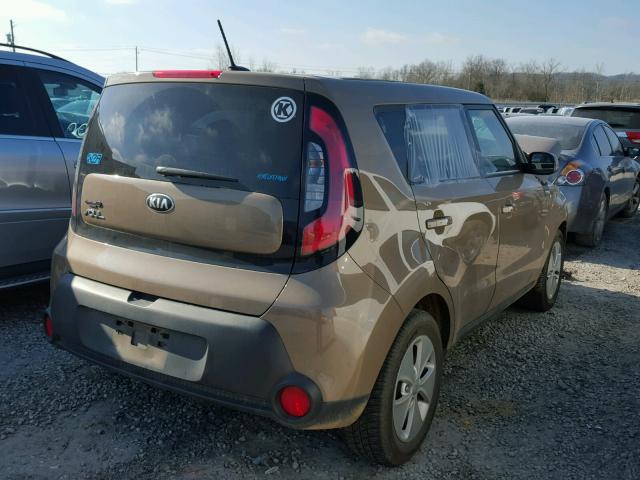 KNDJN2A2XE7036911 - 2014 KIA SOUL BROWN photo 4