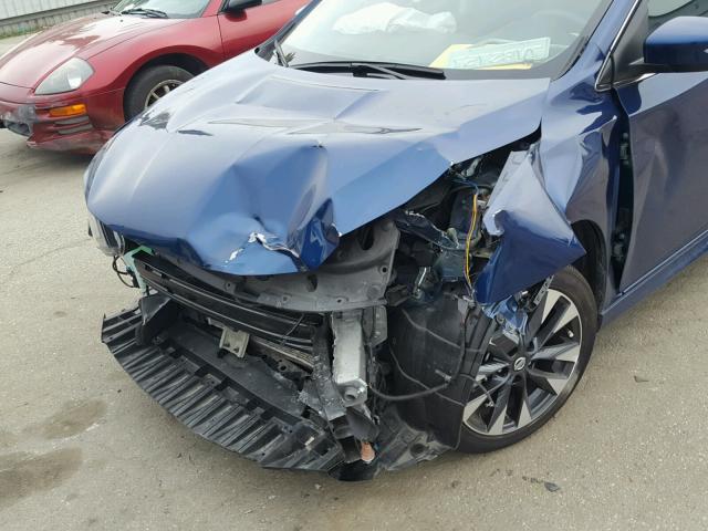 3N1AB7AP3GY337719 - 2016 NISSAN SENTRA S BLUE photo 9