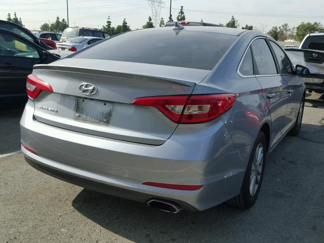 5NPE24AF7GH290390 - 2016 HYUNDAI SONATA SE GRAY photo 4