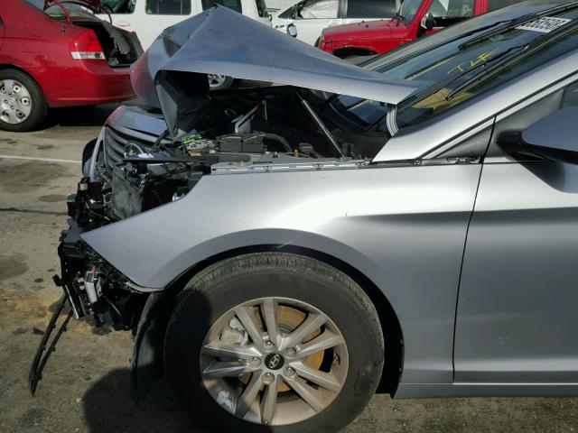 5NPE24AF7GH290390 - 2016 HYUNDAI SONATA SE GRAY photo 9