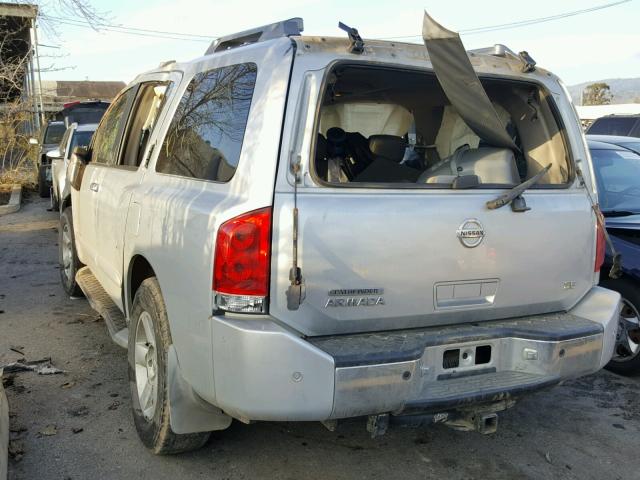 5N1AA08B64N712069 - 2004 NISSAN ARMADA SE SILVER photo 3