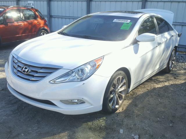 5NPEC4AC5DH778400 - 2013 HYUNDAI SONATA SE WHITE photo 2