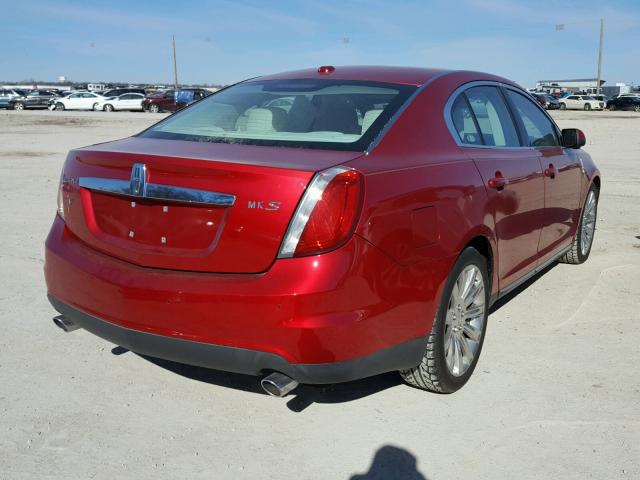 1LNHL9DR1BG613452 - 2011 LINCOLN MKS RED photo 4