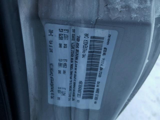 1C3EL65RX2N261864 - 2002 CHRYSLER SEBRING LI SILVER photo 10