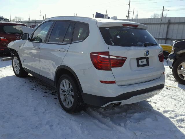 5UXWY3C5XF0E97368 - 2015 BMW X3 XDRIVE2 WHITE photo 3