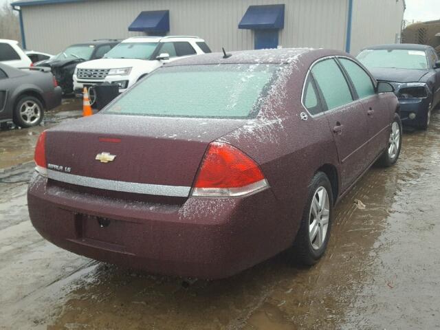 2G1WB58N279181757 - 2007 CHEVROLET IMPALA LS MAROON photo 4