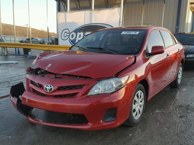 2T1BU4EE4BC549217 - 2011 TOYOTA COROLLA BA RED photo 2