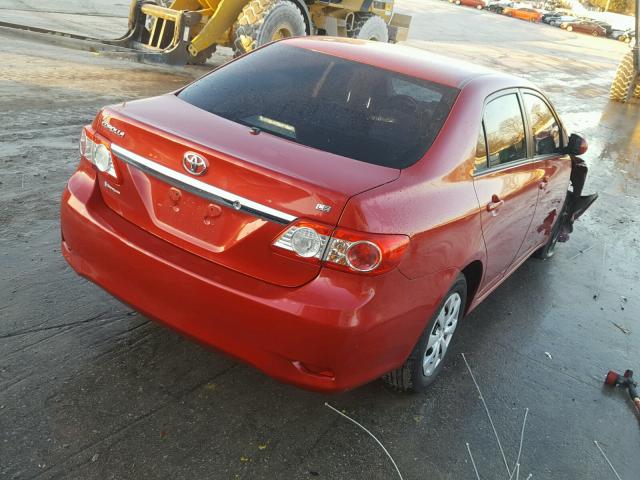 2T1BU4EE4BC549217 - 2011 TOYOTA COROLLA BA RED photo 4