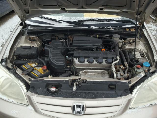 1HGES25882L029355 - 2002 HONDA CIVIC EX BEIGE photo 7