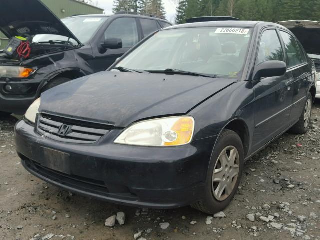 2HGES15103H597112 - 2003 HONDA CIVIC DX BLACK photo 2