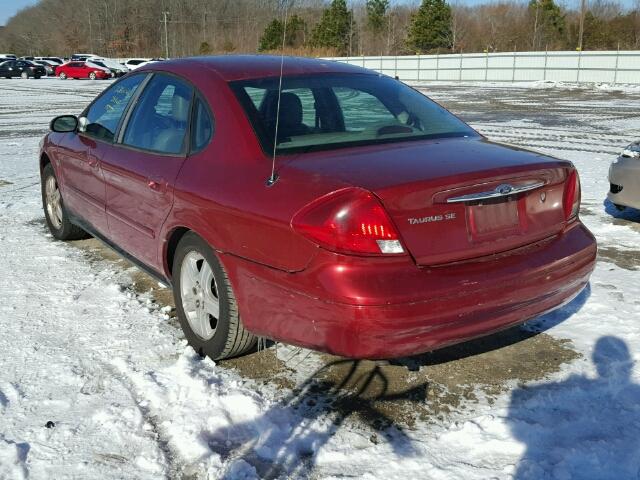 1FAFP56S7YA132938 - 2000 FORD TAURUS SEL RED photo 3