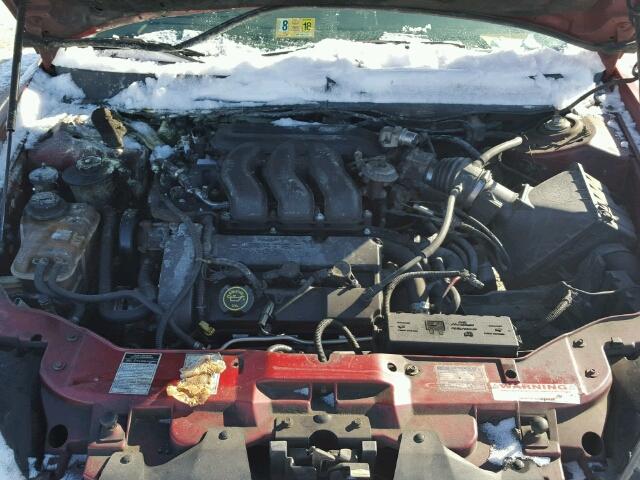 1FAFP56S7YA132938 - 2000 FORD TAURUS SEL RED photo 7