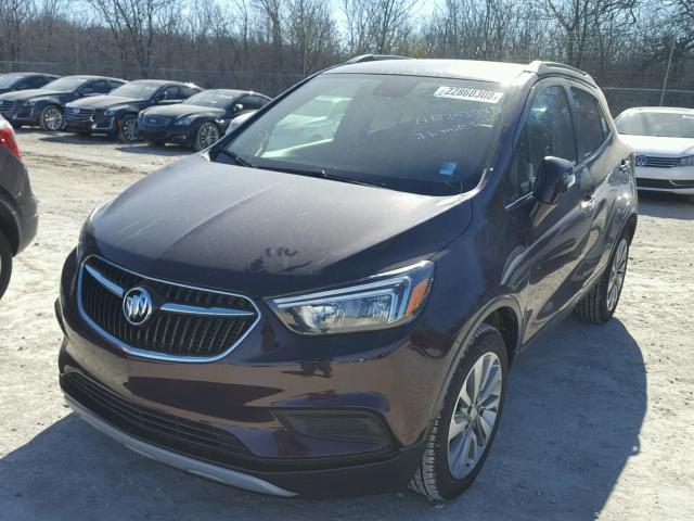 KL4CJASB8HB203047 - 2017 BUICK ENCORE PRE PURPLE photo 2