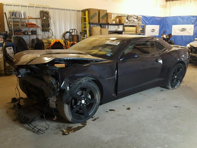 2G1FB1E36E9249275 - 2014 CHEVROLET CAMARO LT BLACK photo 2