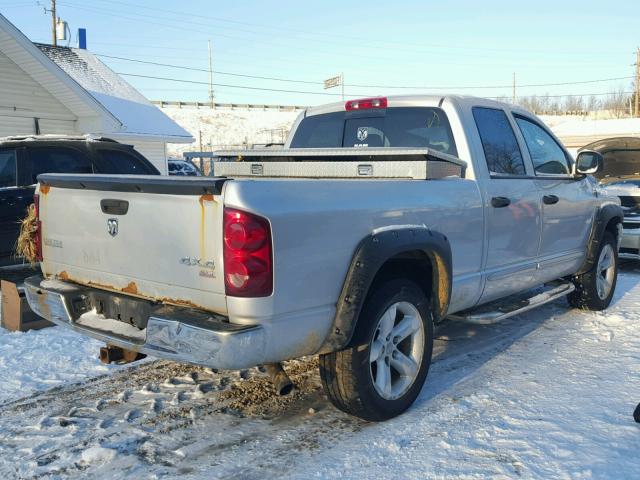 1D7HU18217S102477 - 2007 DODGE RAM 1500 S SILVER photo 4