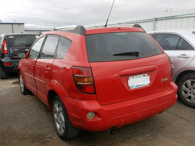 5Y2SL63845Z413918 - 2005 PONTIAC VIBE RED photo 3