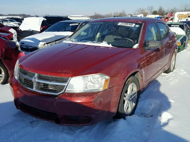 1B3LC56K08N178310 - 2008 DODGE AVENGER SX RED photo 2