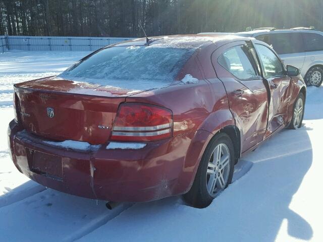 1B3LC56K08N178310 - 2008 DODGE AVENGER SX RED photo 4