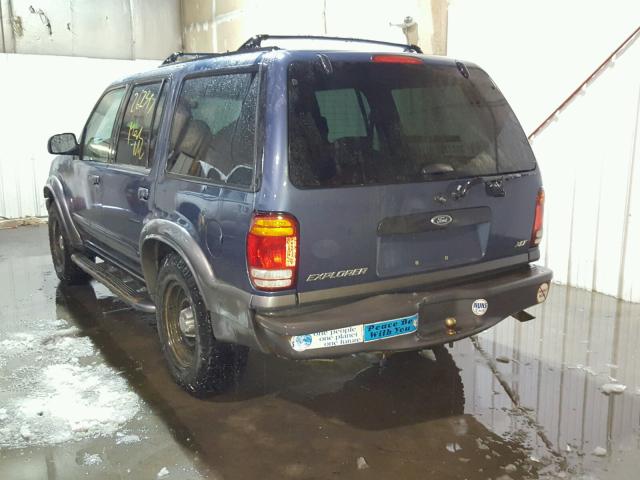 1FMDU34E4XZB70604 - 1999 FORD EXPLORER BLUE photo 3