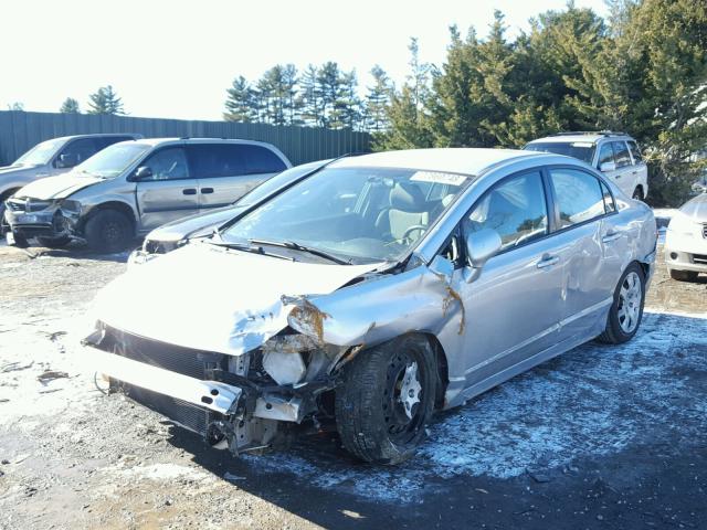 2HGFA1F54AH331596 - 2010 HONDA CIVIC LX SILVER photo 2