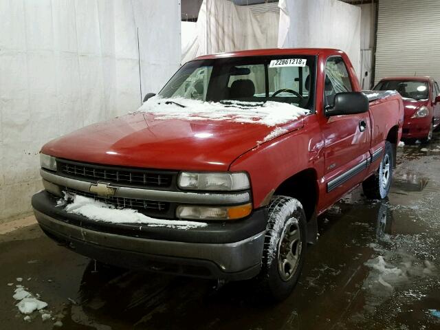 1GCEK14V1XZ180476 - 1999 CHEVROLET SILVERADO RED photo 2