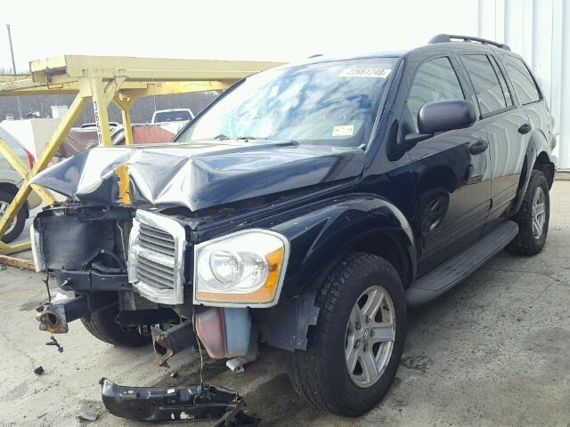 1D4HB48N25F557021 - 2005 DODGE DURANGO SL BLACK photo 2