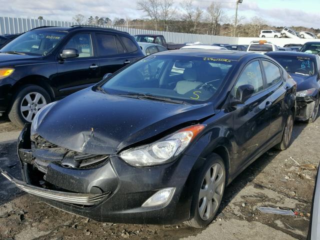 KMHDH4AE8DU582497 - 2013 HYUNDAI ELANTRA GL BLACK photo 2