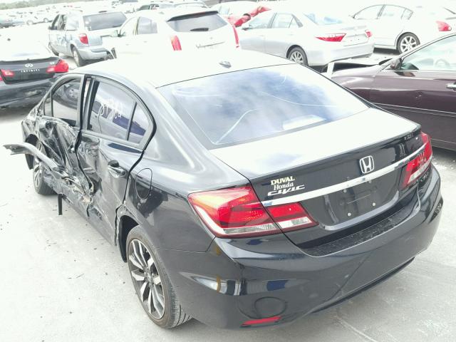 19XFB2F97EE047210 - 2014 HONDA CIVIC EXL BLACK photo 3