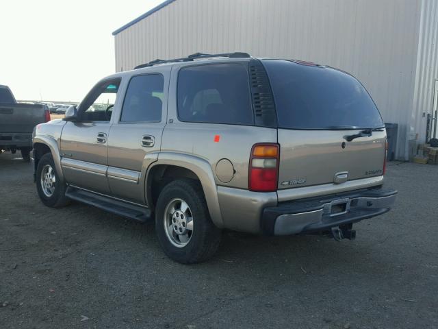 1GNEK13Z52R298986 - 2002 CHEVROLET TAHOE K150 BEIGE photo 3