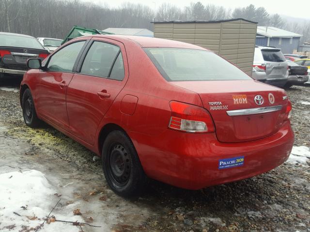 JTDBT923271139644 - 2007 TOYOTA YARIS RED photo 3