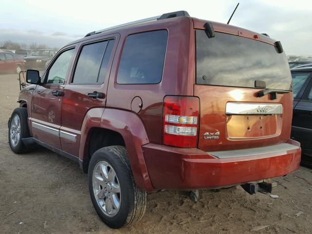 1J8GN58K79W509542 - 2009 JEEP LIBERTY LI RED photo 3