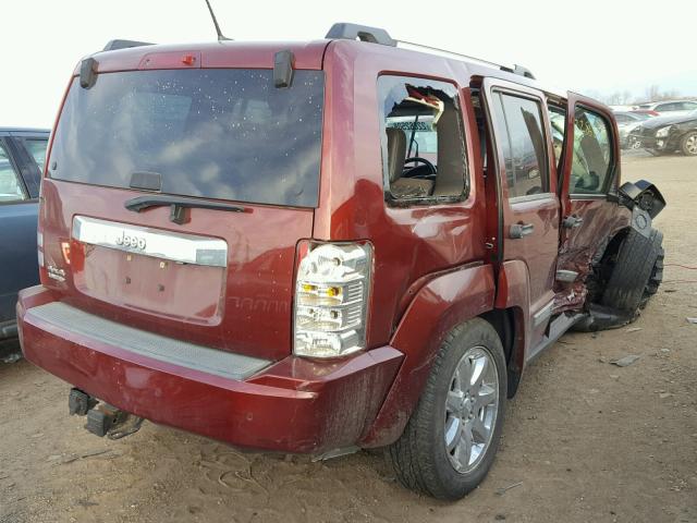 1J8GN58K79W509542 - 2009 JEEP LIBERTY LI RED photo 4