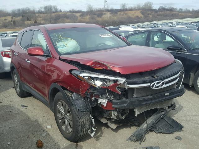 5XYZTDLBXGG344829 - 2016 HYUNDAI SANTA FE S RED photo 1