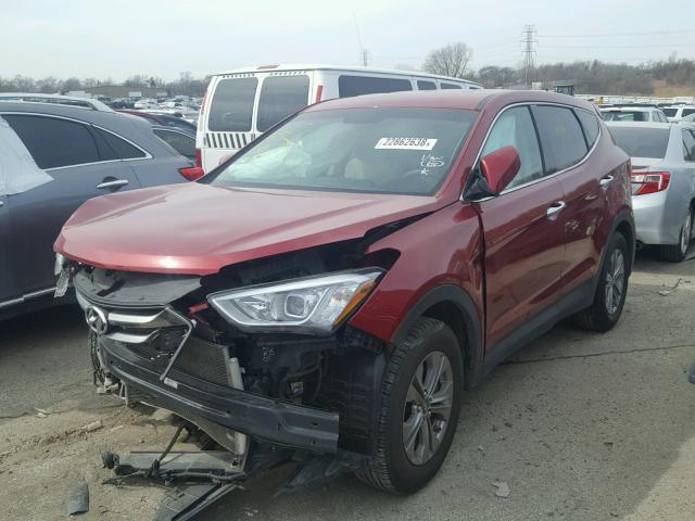 5XYZTDLBXGG344829 - 2016 HYUNDAI SANTA FE S RED photo 2