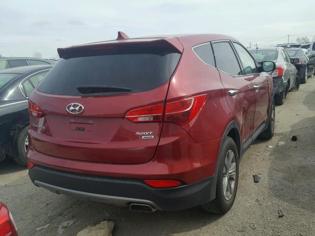 5XYZTDLBXGG344829 - 2016 HYUNDAI SANTA FE S RED photo 4