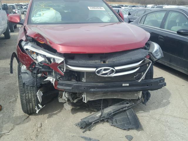 5XYZTDLBXGG344829 - 2016 HYUNDAI SANTA FE S RED photo 9